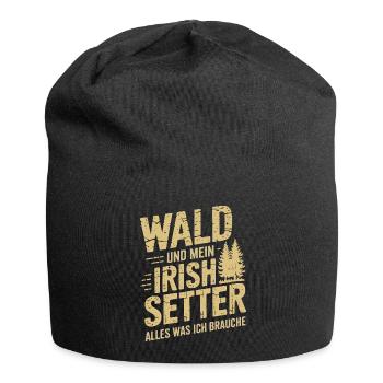 Wald und mein Irish Setter - Jersey-Beanie - Schwarz - Vorne