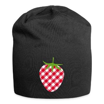 Strawberry Mother's Day Plaid Fruit Fruit Plaid Sweet - Jersey Beanie - black - Front