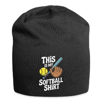 Das ist mein Softballspieler Catcher Pitcher Lustig - Jersey-Beanie - Schwarz - Vorne