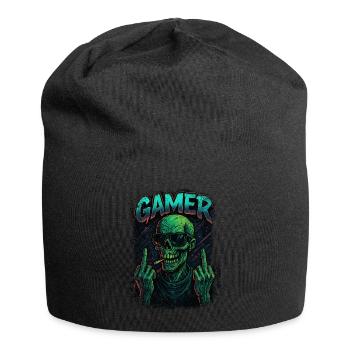 Zombie Gamer – Funny Gaming Design - Jersey Beanie - black - Front