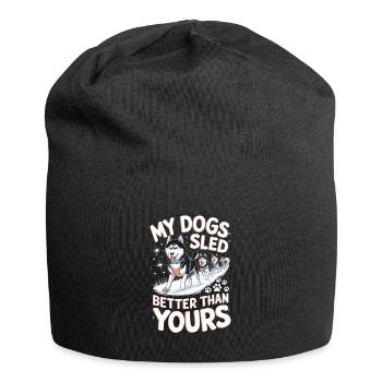 Les traîneaux à chiens roulent mieux que le vôtre - Bonnet en jersey - noir - Devant