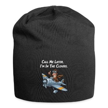 Funny Pilot: I'm in the clouds! - Jersey Beanie - black - Front