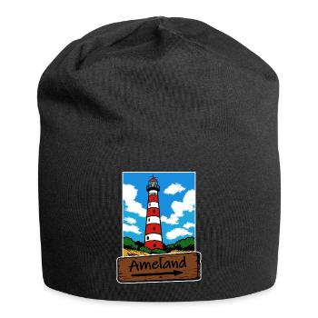 Ameland Leuchtturm Urlaub - Jersey-Beanie - Schwarz - Vorne