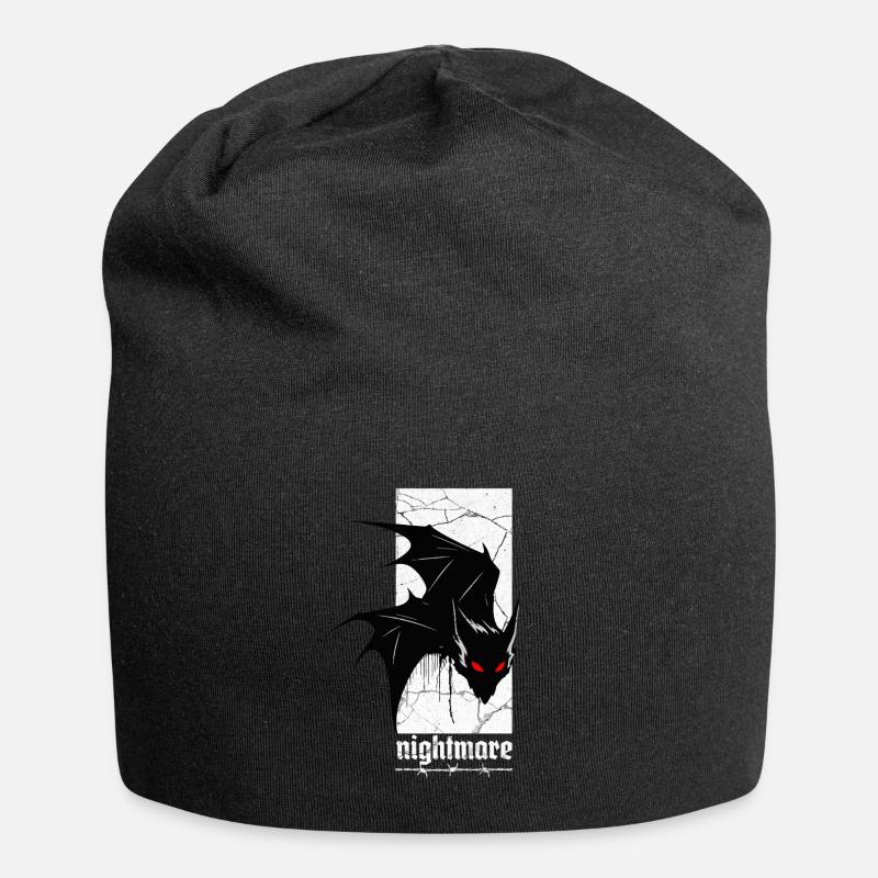 Nightmare Bat – Horreur gothique Vampire Creature Art - Bonnet en jersey - noir