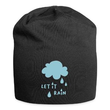 Que la pluie Nuage Dictons frais Enfants Gouttes de pluie - Bonnet en jersey - noir - Devant