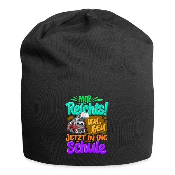Einschulung Feuerwehr - Jersey-Beanie - Schwarz - Vorne