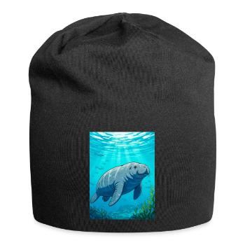 Gentle giant of calm waters, symbol of peace - Jersey Beanie - black - Front