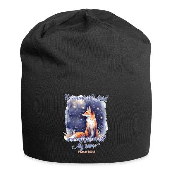 Fox Bible Verse Christian - Bonnet en jersey - noir - Devant