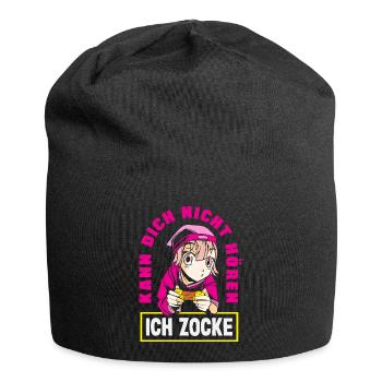 Can't hear you – I'm gambling - Jersey Beanie - black - Front