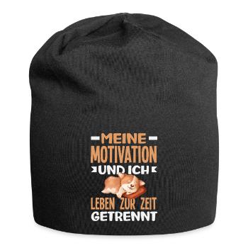 Ma motivation et moi - actuellement séparés - Bonnet en jersey - noir - Devant