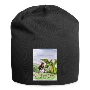 Prinzessin und Drachenwiese Bund - Jersey-Beanie - Schwarz - Vorne