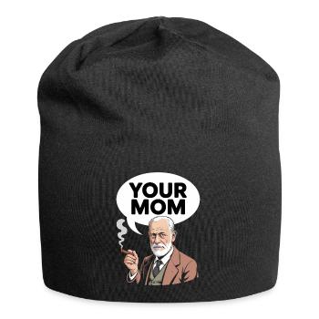 Your Mom - Funny Sigmund Freud T-Shirt - Jersey Beanie - black - Front