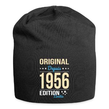 Original seit 1956 – 70-jähriges Jubiläum - Jersey-Beanie - Schwarz - Vorne