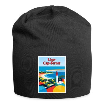 Lège Cap-Ferret Phare rétro - Bonnet en jersey - noir - Devant