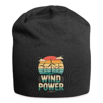 Éoliennes Énergie renouvelable - Bonnet en jersey - noir - Devant