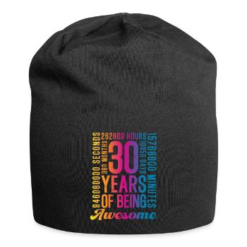 30 ans d’anniversaire - Bonnet en jersey - noir - Devant