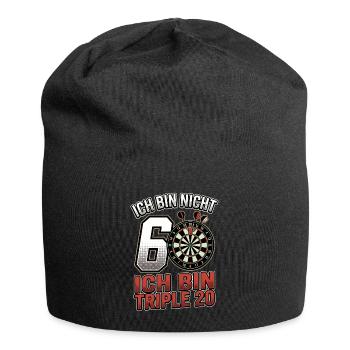 60. Geburtstag Dart Triple 20 - Jersey-Beanie - Schwarz - Vorne