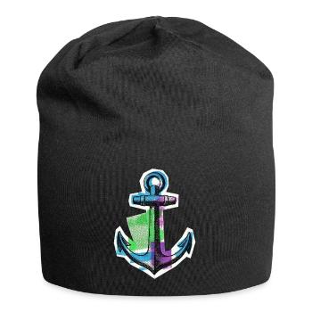 Segler Seefahrer Kapitän - Jersey-Beanie - Schwarz - Vorne