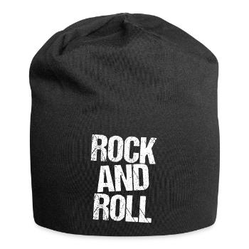 Rock'n'Roll Bold Typografie - Jersey-Beanie - Schwarz - Vorne