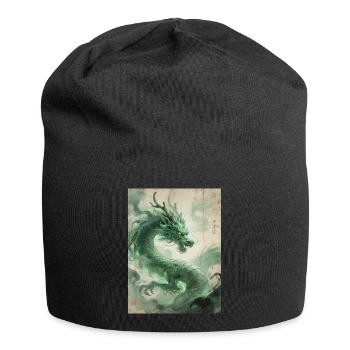 L'Éveil du Dragon : Qinglong - Prospérité Oriental - Bonnet en jersey - noir - Devant
