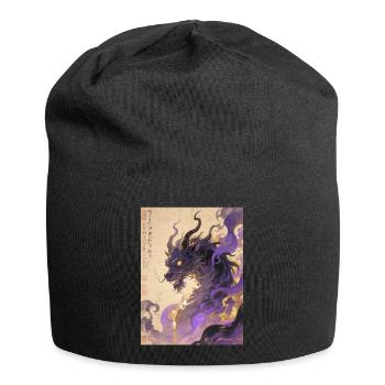 Amethysts Zepter: Qilin Zijin – Königliche Aura - Jersey-Beanie - Schwarz - Vorne