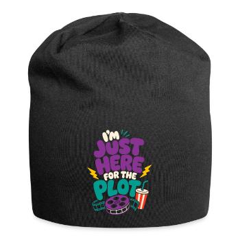 Just Here For The Plot - Jersey Beanie - black - Front