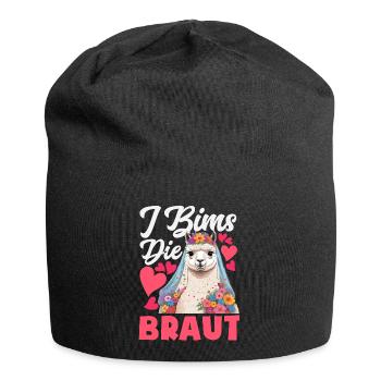 I Bims The Bride Bachelor Alpaga Llama Shower de nuptiale - Bonnet en jersey - noir - Devant
