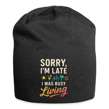 Too late: Life in the rhythm Summer Sun Holidays - Jersey Beanie - black - Front