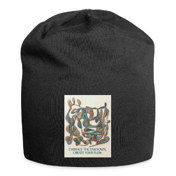 Embrassez le flux inconnu — Art au trait abstrait - Bonnet en jersey - noir - Devant