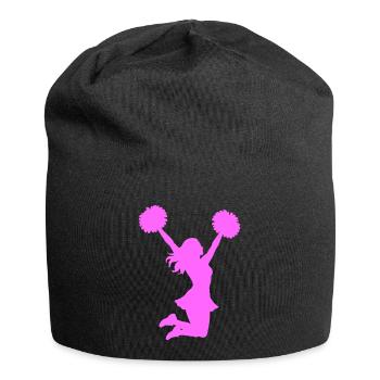 Pink Cheerleader Silhouette - Jersey-Beanie - Schwarz - Vorne