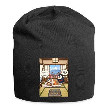 Nap-On – Funny Japan Sloth Pun Design - Jersey-Beanie - Schwarz - Vorne