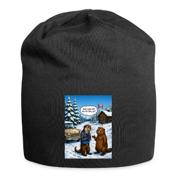 Otta, wa? – Lustiges Ottawa Otter Wortspiel - Jersey-Beanie - Schwarz - Vorne