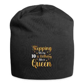 Birthday Queen 10 - Jersey-Beanie - Schwarz - Vorne