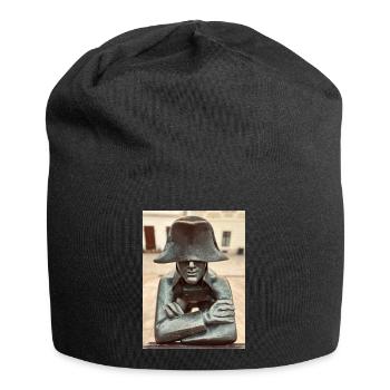 Détective au chapeau en bronze - Bonnet en jersey - noir - Devant