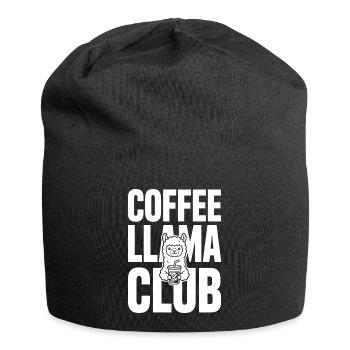 Coffee Llama Club – Café glacé - Bonnet en jersey - noir - Devant