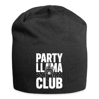 Party Llama Club – Ambiance festive - Bonnet en jersey - noir - Devant