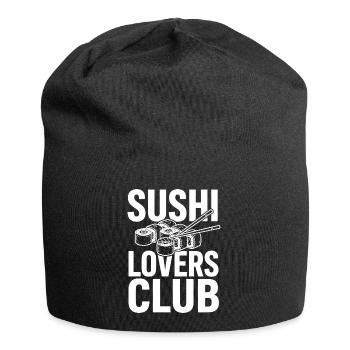 Club des amateurs de sushi avec des baguettes - Bonnet en jersey - noir - Devant