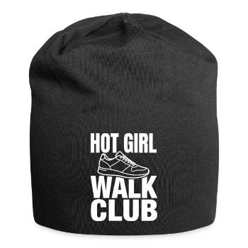 Hot Girl Walk Club avec des baskets - Bonnet en jersey - noir - Devant