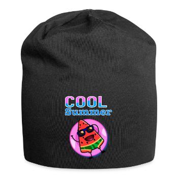 Cool Summer Watermelon – Cute Kawaii Summer Vibes - Jersey-Beanie - Schwarz - Vorne