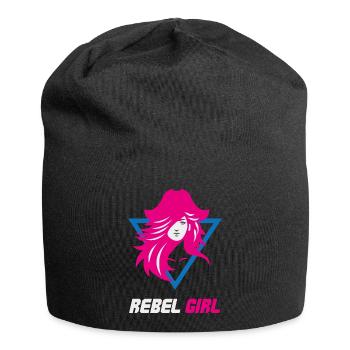 Rebel Girl Baddie Ästhetik - Jersey-Beanie - Schwarz - Vorne