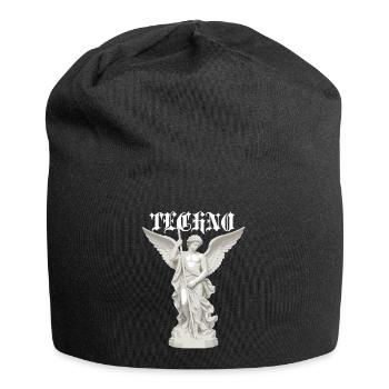 Techno Winged Classical Angel  - Jersey Beanie - black - Front
