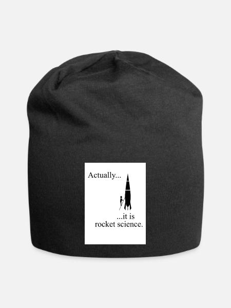 Actually, it is rocket science - Jersey Beanie - black