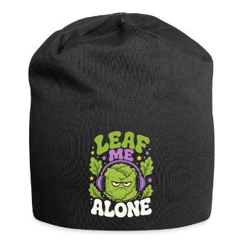 Leaf Me Alone Salad Humor - Jersey Beanie - black - Front