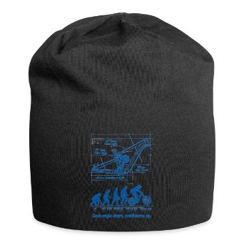 MTB Evolution Blueprint: Full Suspension Downhill - Jersey Beanie - black - Front