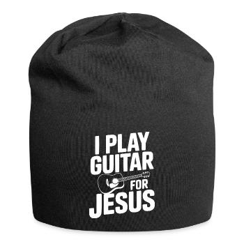 I Play Guitar For Jesus - Jersey Beanie - black - Front