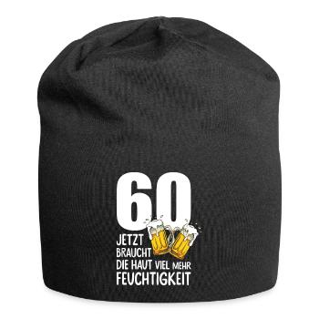 60 Geburtstag Bier Männer Lustiger Spruch - Jersey-Beanie - Schwarz - Vorne