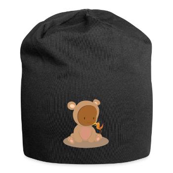 bébé, bébé noir, bébé afro - Bonnet en jersey - noir - Devant