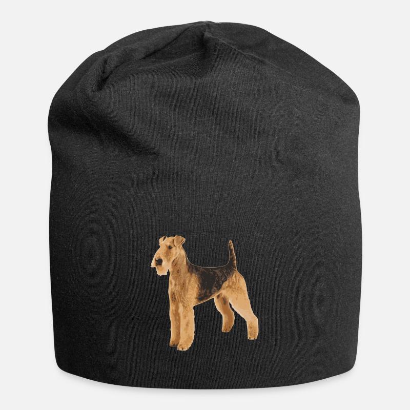 Airedale Terrier - Bonnet en jersey - noir