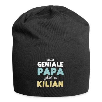 Dieser Geniale Papa Gehört Zu Ki... - Jersey-Beanie - Schwarz - Vorne