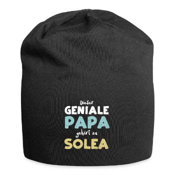 Dieser Geniale Papa Gehört Zu Solea - Jersey-Beanie - Schwarz - Vorne